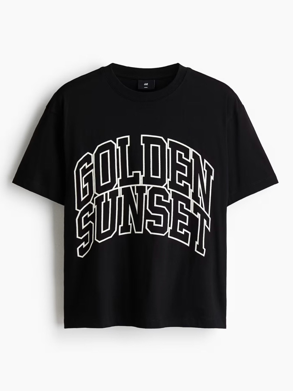 H&M Black Graphic 'Golden Sunset' Tee